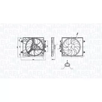 Ventilateur, refroidissement du moteur MAGNETI MARELLI 069422894010