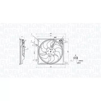 Ventilateur, refroidissement du moteur MAGNETI MARELLI 069422896010