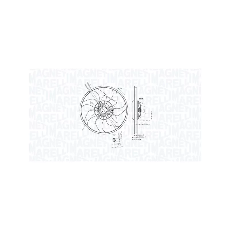 Ventilateur, refroidissement du moteur MAGNETI MARELLI 069422897010
