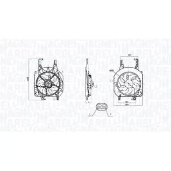 Ventilateur, refroidissement du moteur MAGNETI MARELLI 069422902010