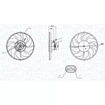 Ventilateur, refroidissement du moteur MAGNETI MARELLI 069422903010