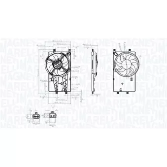 Ventilateur, refroidissement du moteur MAGNETI MARELLI 069422904010