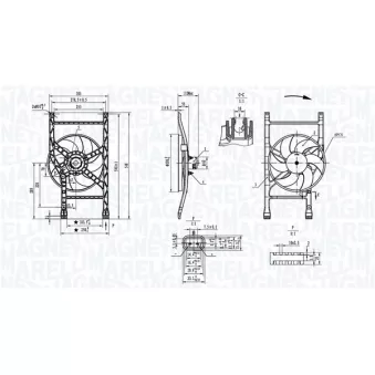 Ventilateur, refroidissement du moteur MAGNETI MARELLI 069422905010