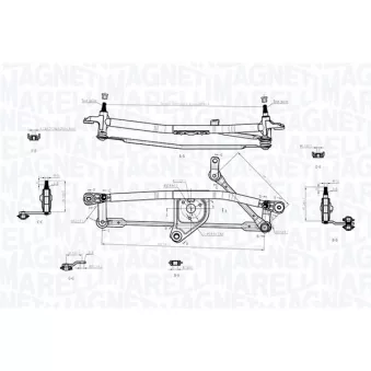 Tringlerie d'essuie-glace MAGNETI MARELLI 085570723010