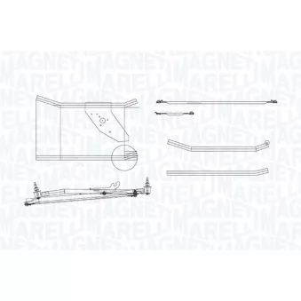 Tringlerie d'essuie-glace MAGNETI MARELLI 085570760010