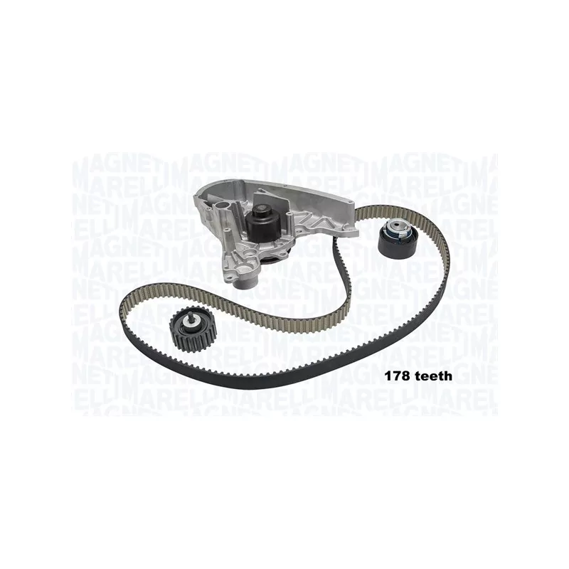 Pompe à eau + kit de courroie crantée MAGNETI MARELLI 341401130001