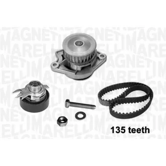 Pompe à eau + kit de courroie crantée MAGNETI MARELLI 341401370002