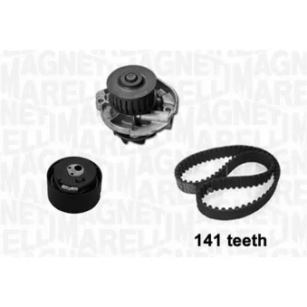 Pompe à eau + kit de courroie crantée MAGNETI MARELLI 341401860001
