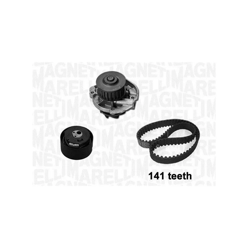 Pompe à eau + kit de courroie crantée MAGNETI MARELLI 341401860001