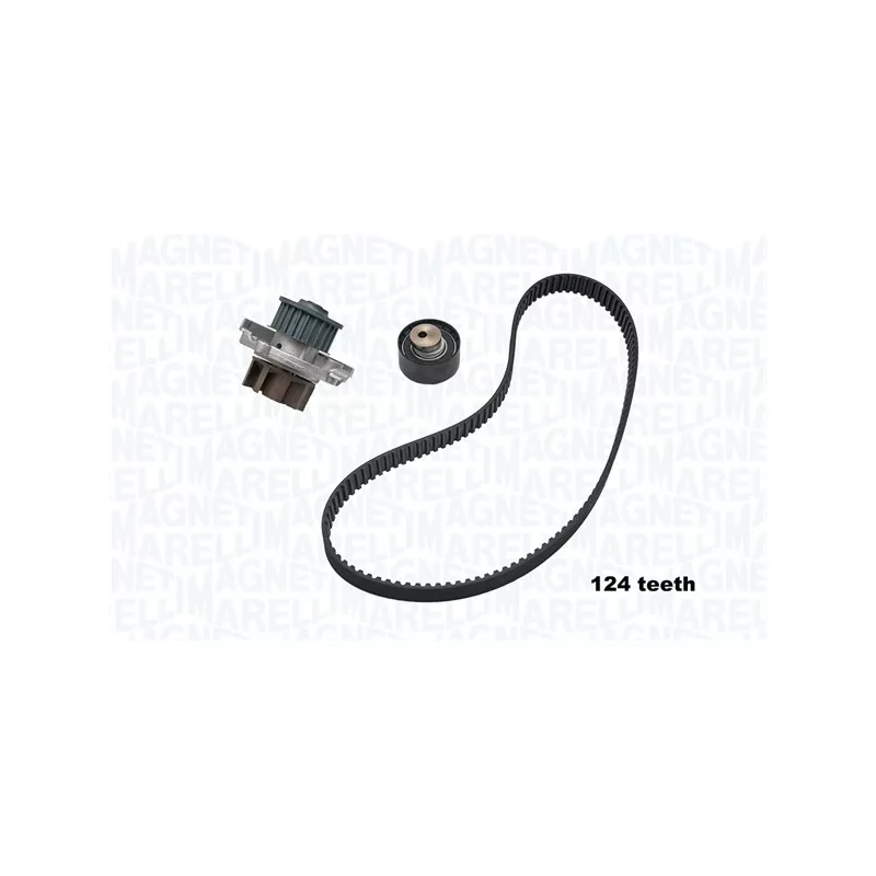 Pompe à eau + kit de courroie crantée MAGNETI MARELLI 341401860002