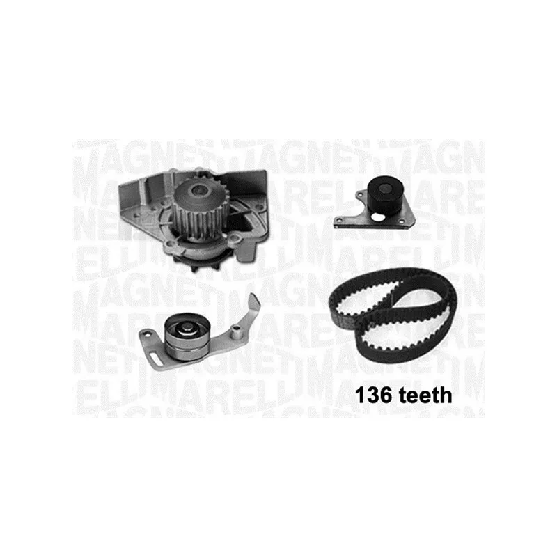 Pompe à eau + kit de courroie crantée MAGNETI MARELLI 341402080001