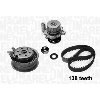 Pompe à eau + kit de courroie crantée MAGNETI MARELLI 341403640002