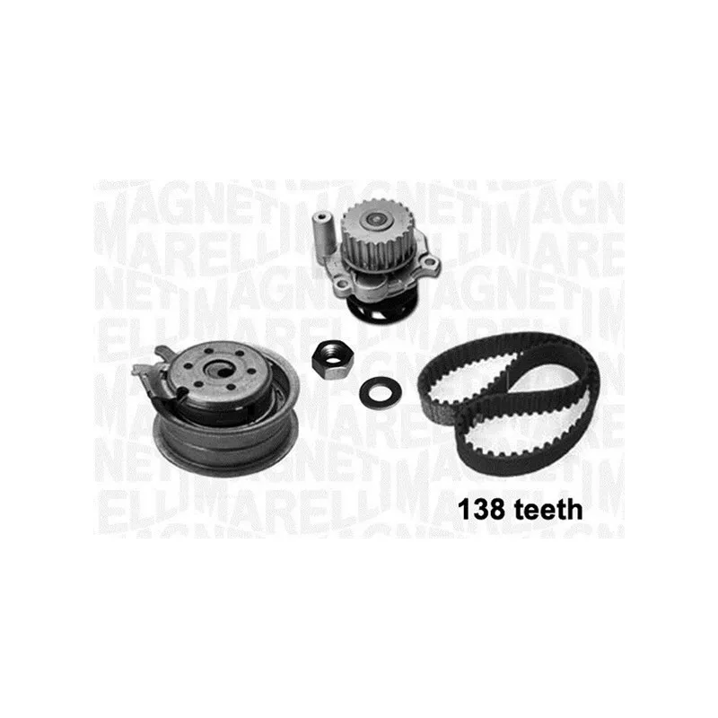 Pompe à eau + kit de courroie crantée MAGNETI MARELLI 341403640002