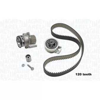 Pompe à eau + kit de courroie crantée MAGNETI MARELLI 341404770002