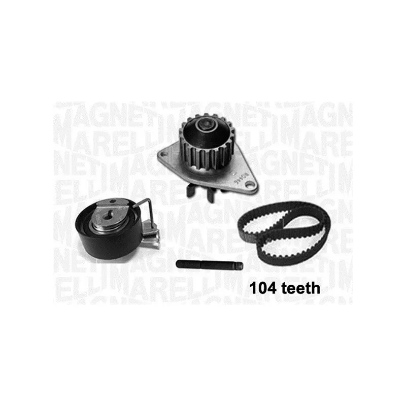 Pompe à eau + kit de courroie crantée MAGNETI MARELLI 341405310002