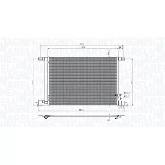 Condenseur, climatisation MAGNETI MARELLI 350203010600