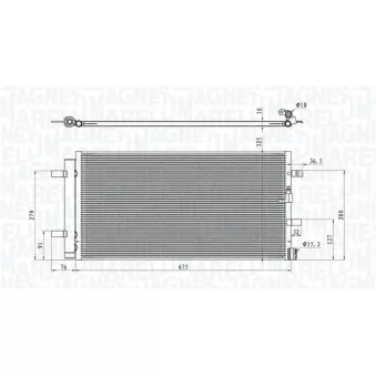 Condenseur, climatisation MAGNETI MARELLI 350203106100