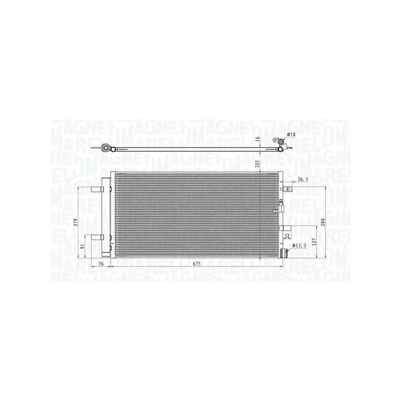 Condenseur, climatisation MAGNETI MARELLI 350203106100