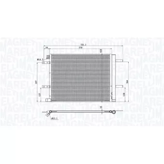 Condenseur, climatisation MAGNETI MARELLI 350203106200