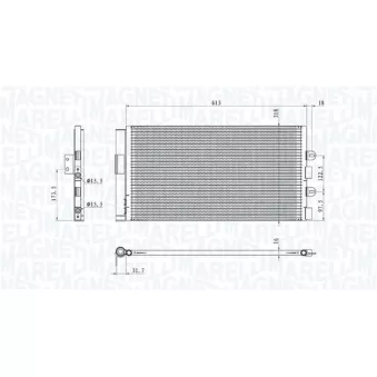 Condenseur, climatisation MAGNETI MARELLI 350203106300