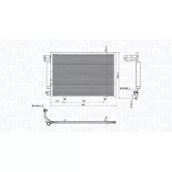 Condenseur, climatisation MAGNETI MARELLI 350203106400