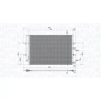 Condenseur, climatisation MAGNETI MARELLI 350203106600