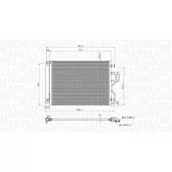 Condenseur, climatisation MAGNETI MARELLI 350203106700