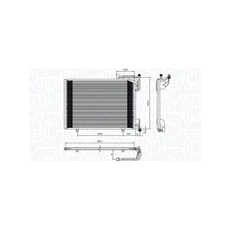 Condenseur, climatisation MAGNETI MARELLI 350203107100