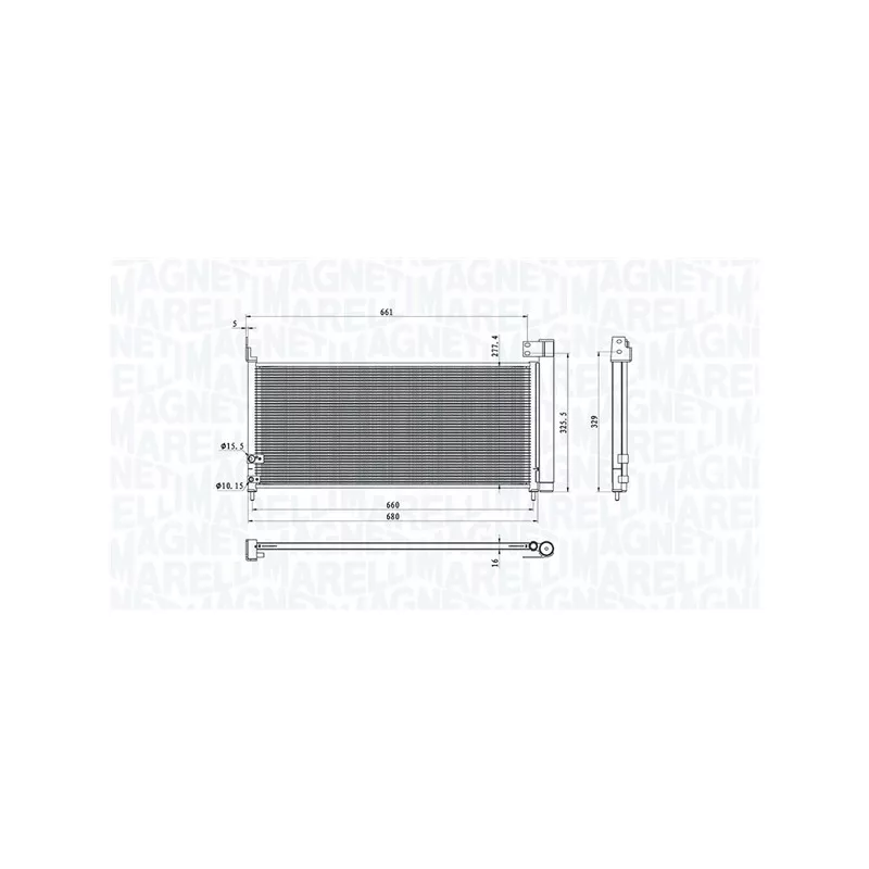 Condenseur, climatisation MAGNETI MARELLI 350203107200