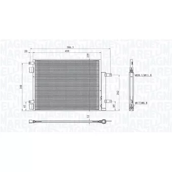Condenseur, climatisation MAGNETI MARELLI 350203107400