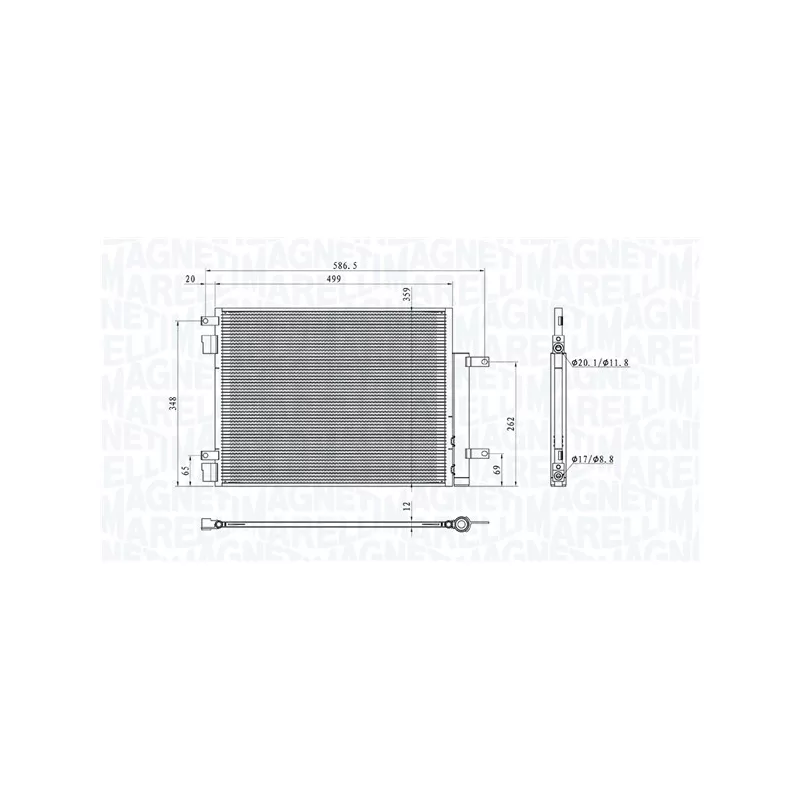 Condenseur, climatisation MAGNETI MARELLI 350203107400