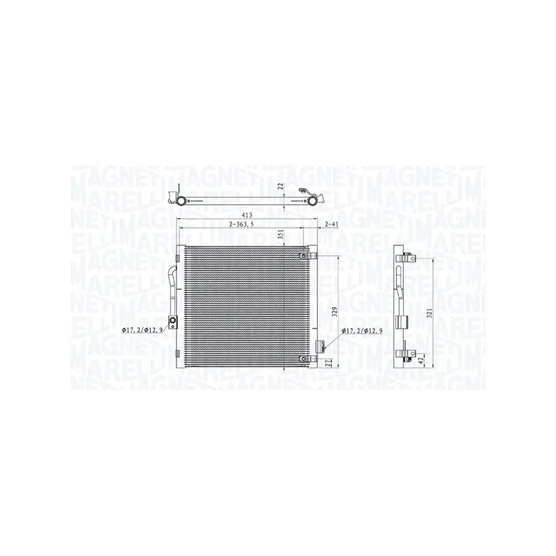 Condenseur, climatisation MAGNETI MARELLI 350203107700