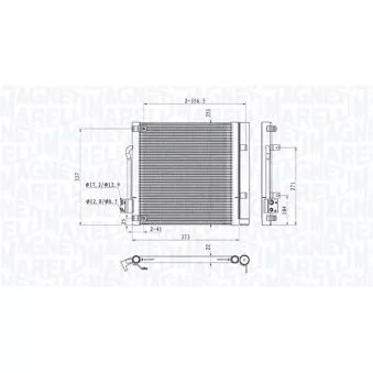 Condenseur, climatisation MAGNETI MARELLI 350203107800