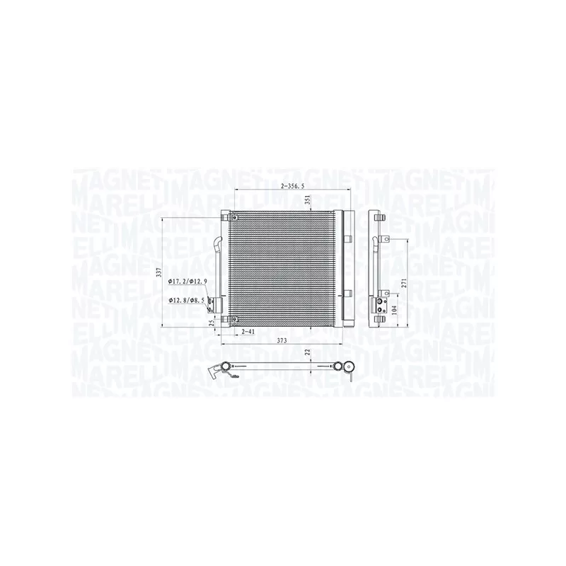 Condenseur, climatisation MAGNETI MARELLI 350203107800