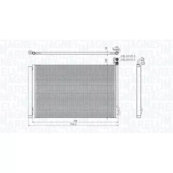 Condenseur, climatisation MAGNETI MARELLI 350203107900