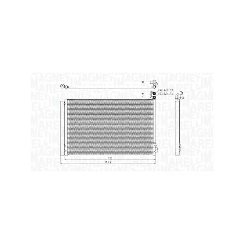 Condenseur, climatisation MAGNETI MARELLI 350203107900
