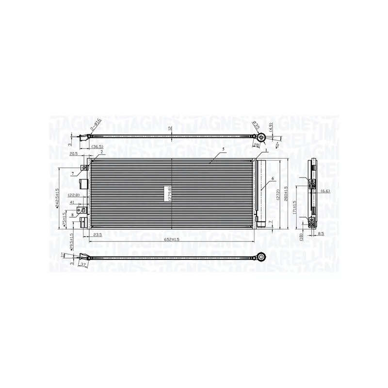Condenseur, climatisation MAGNETI MARELLI 350203170000