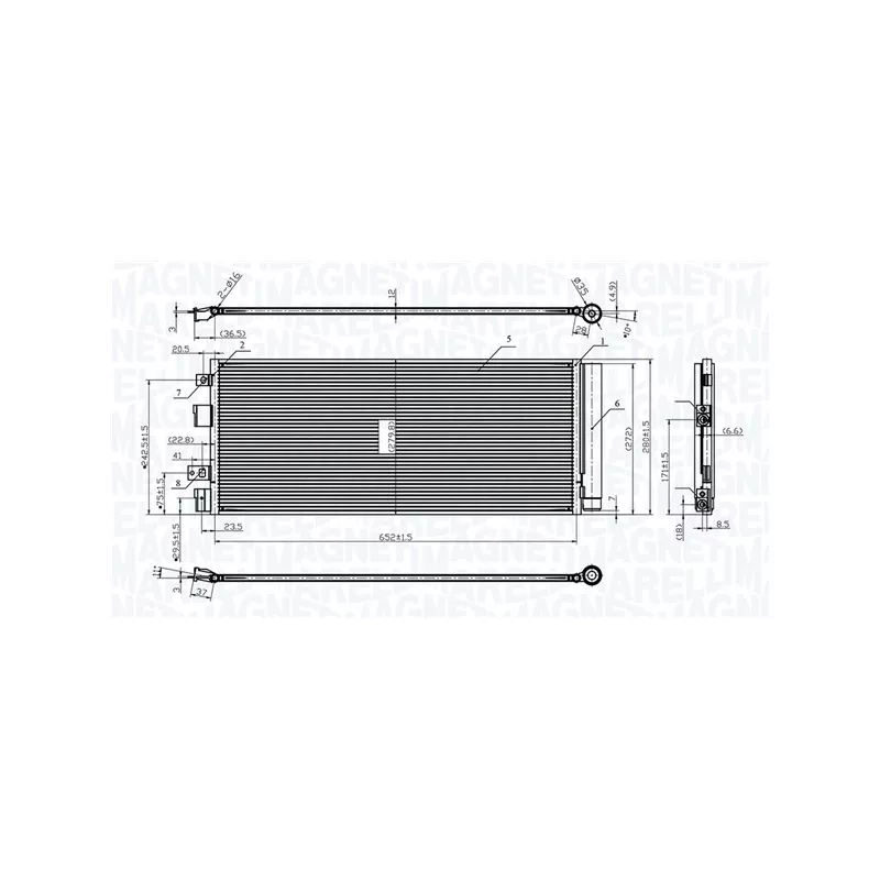 Condenseur, climatisation MAGNETI MARELLI 350203177000