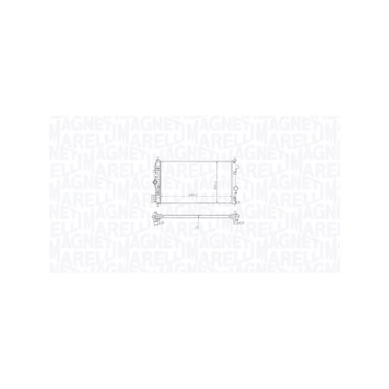 Radiateur, refroidissement du moteur MAGNETI MARELLI 350213213000
