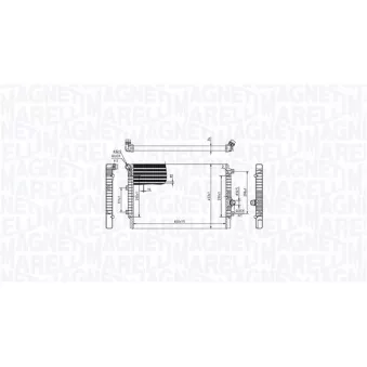 Radiateur, refroidissement du moteur MAGNETI MARELLI 350213214000