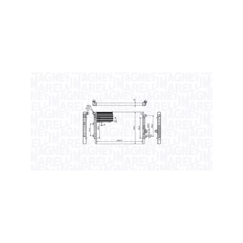 Radiateur, refroidissement du moteur MAGNETI MARELLI 350213214000