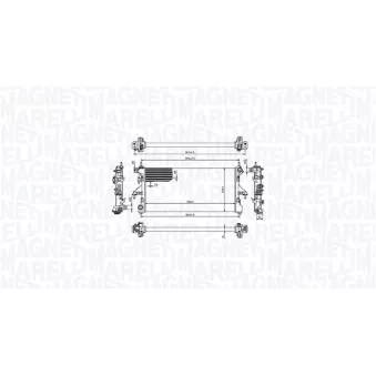 Radiateur, refroidissement du moteur MAGNETI MARELLI