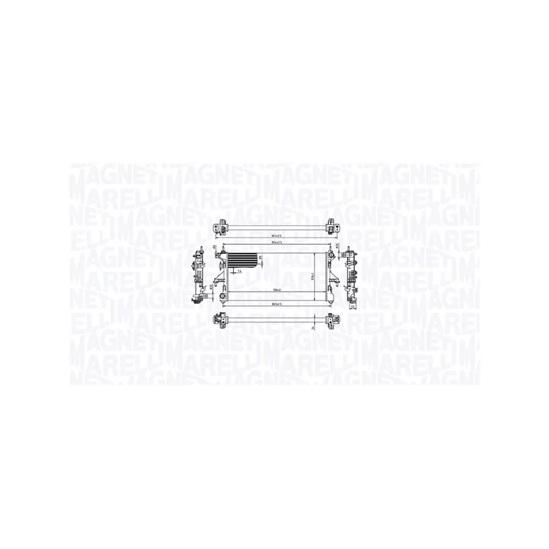Radiateur, refroidissement du moteur MAGNETI MARELLI 350213215000