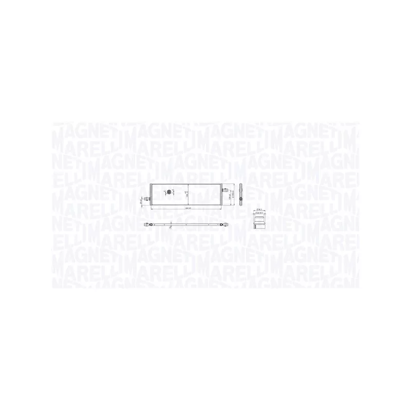 Radiateur, refroidissement du moteur MAGNETI MARELLI 350213217100