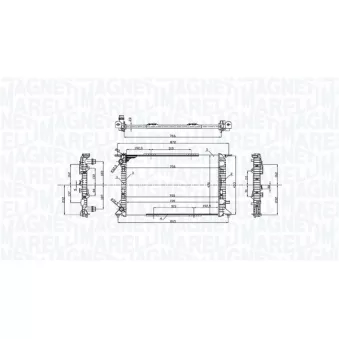 Radiateur, refroidissement du moteur MAGNETI MARELLI 350213220100