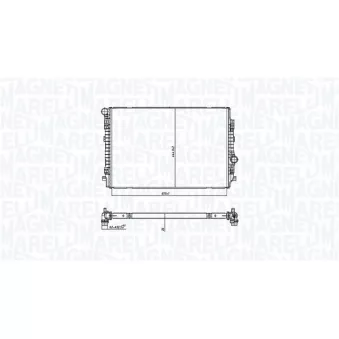 Radiateur, refroidissement du moteur MAGNETI MARELLI 350213220200