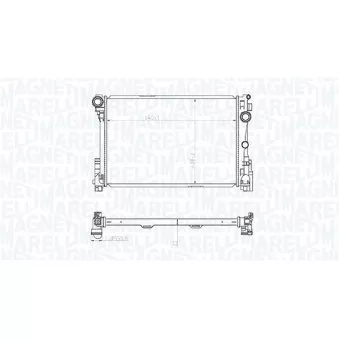 Radiateur, refroidissement du moteur MAGNETI MARELLI 350213220400
