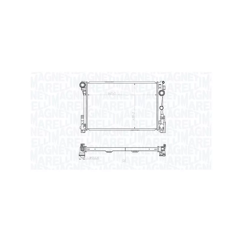 Radiateur, refroidissement du moteur MAGNETI MARELLI 350213220400