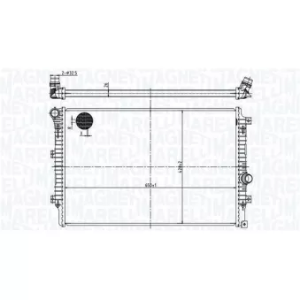 Radiateur, refroidissement du moteur MAGNETI MARELLI 350213220800