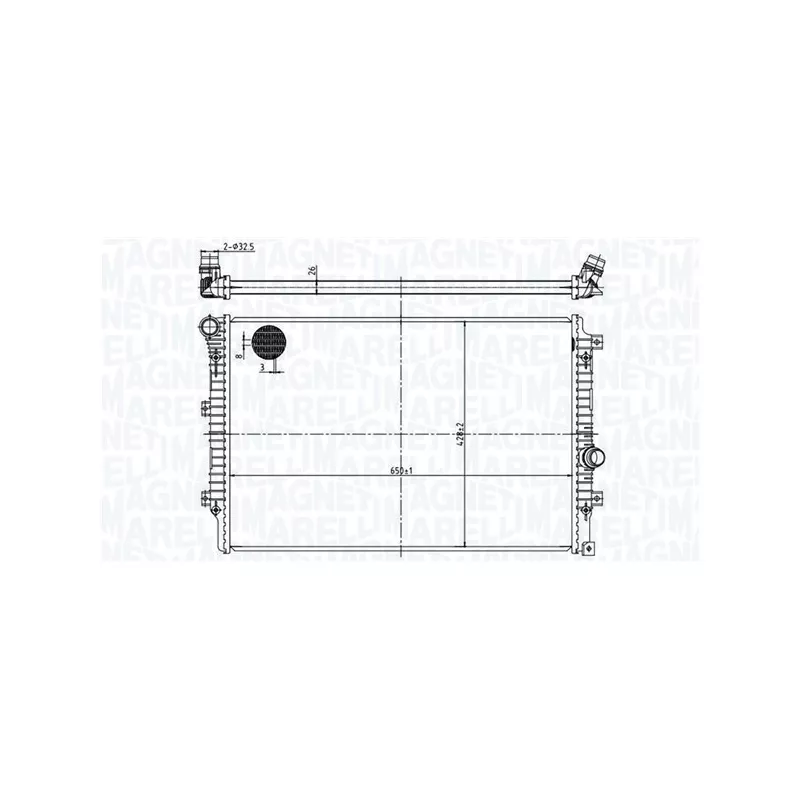 Radiateur, refroidissement du moteur MAGNETI MARELLI 350213220800